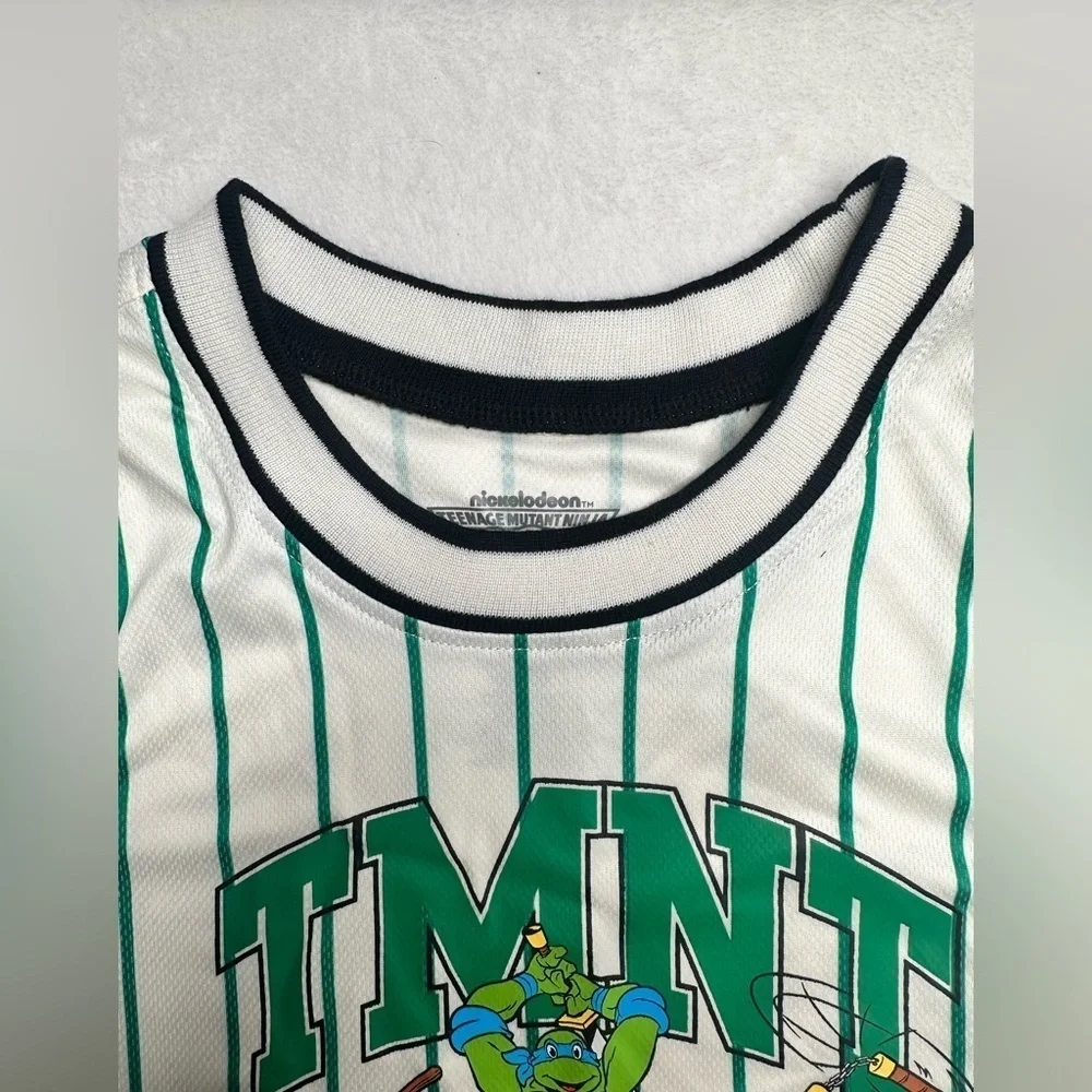 Teenage Mutant Ninja Turtles Boys Size XL Baseball Jersey Shirt and Shorts 1989